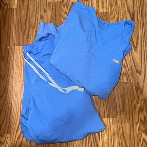 FIGS CEIL BLUE JOGGERS AND TOP
